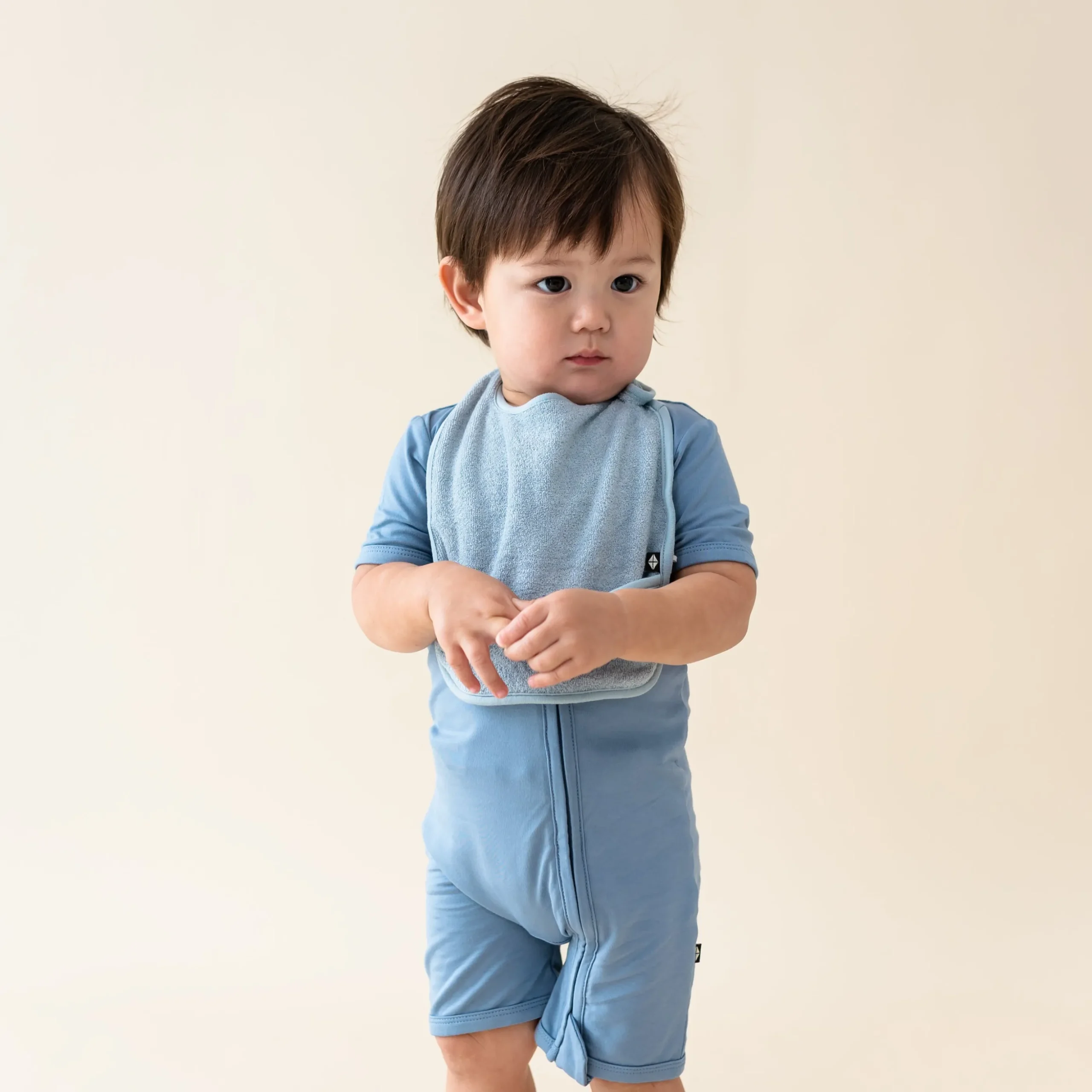 Terry Pocket Bib in Fog