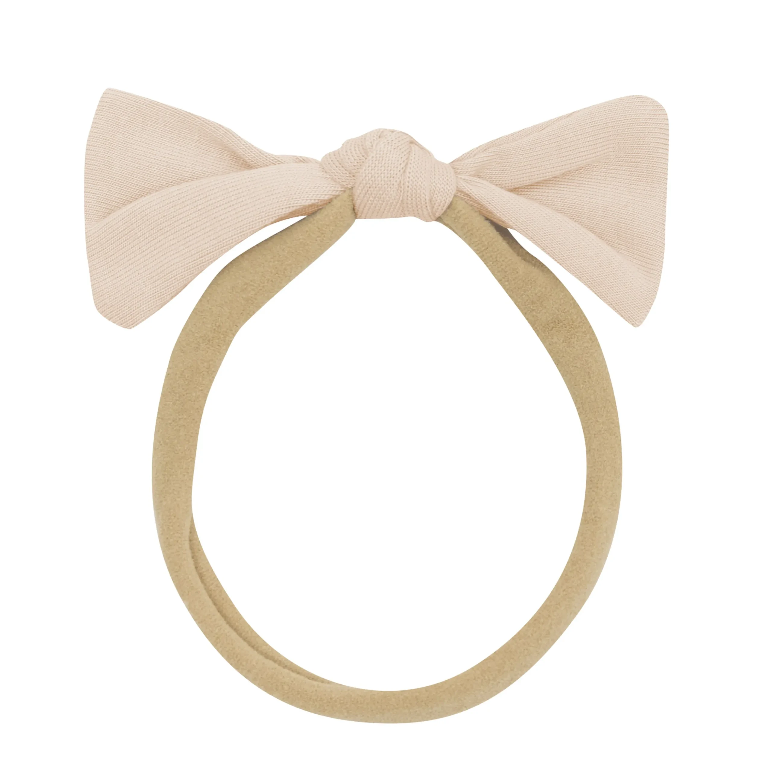Tiny Nylon Bow in Bisque