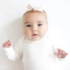 Tiny Nylon Bow in Blush