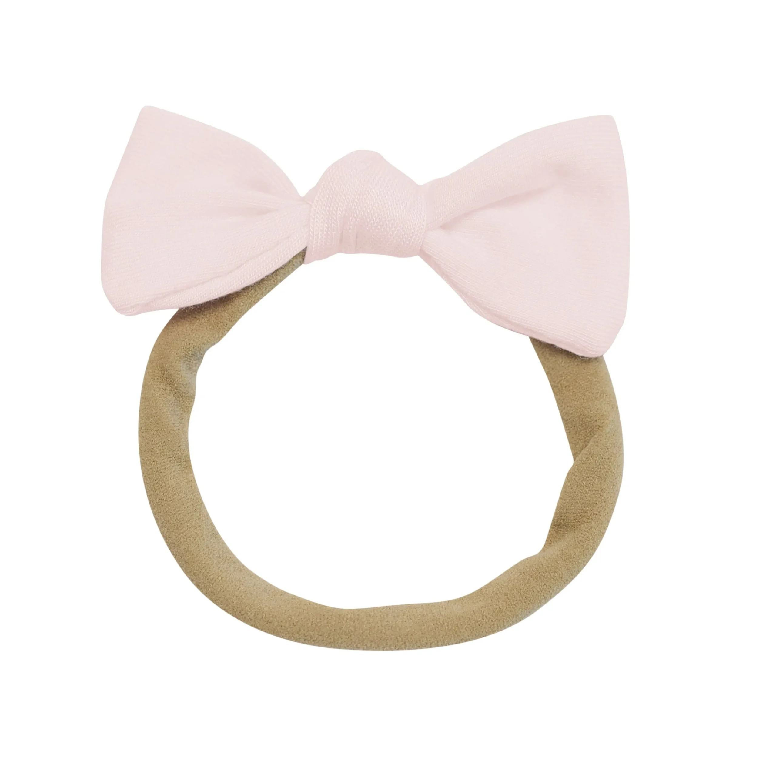 Tiny Nylon Bow in Blush
