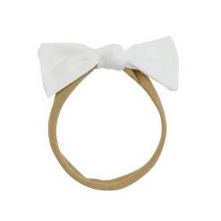 Tiny Nylon Bow in Cloud