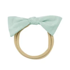 Tiny Nylon Bow in Sage