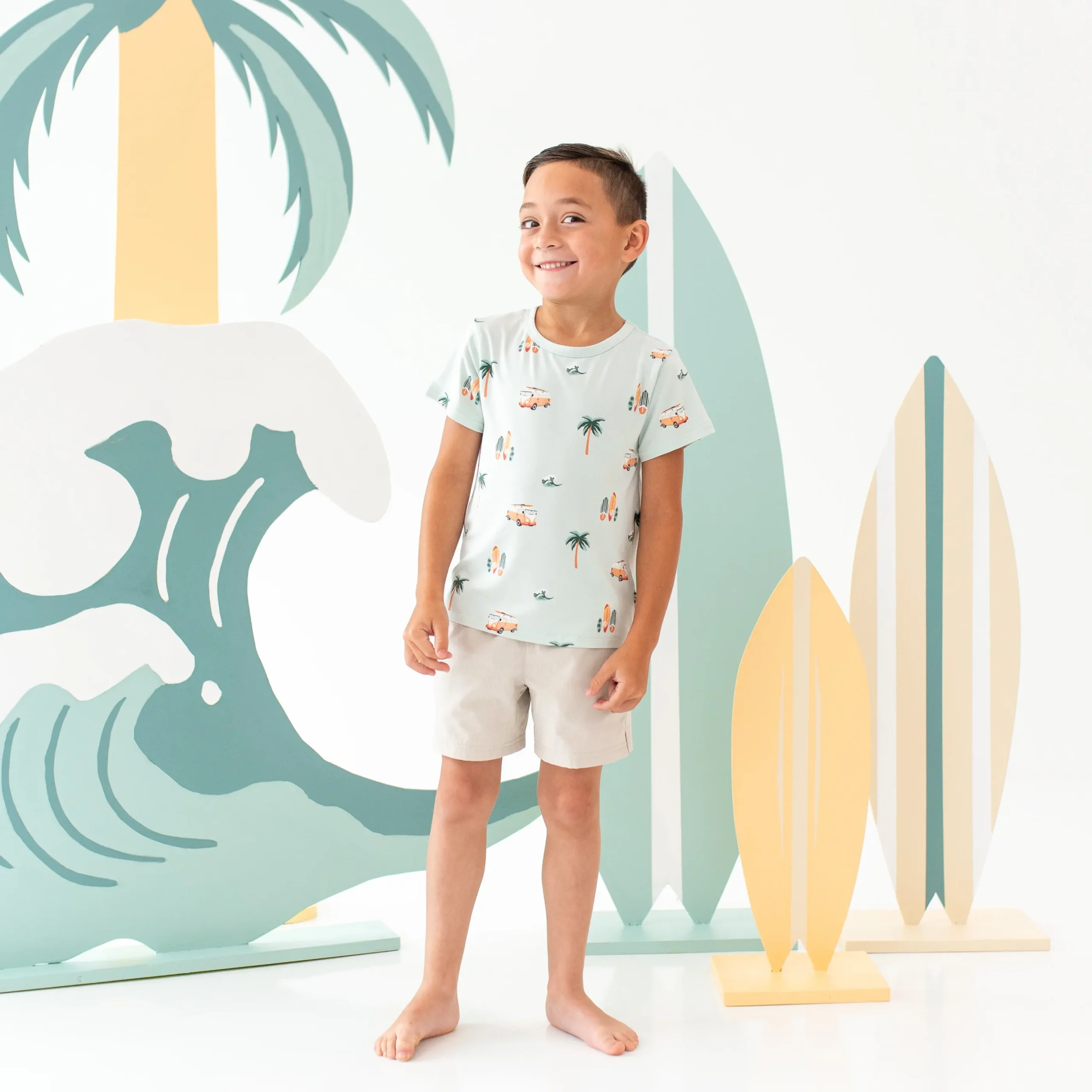 Toddler Basic Tee in Dew Surf