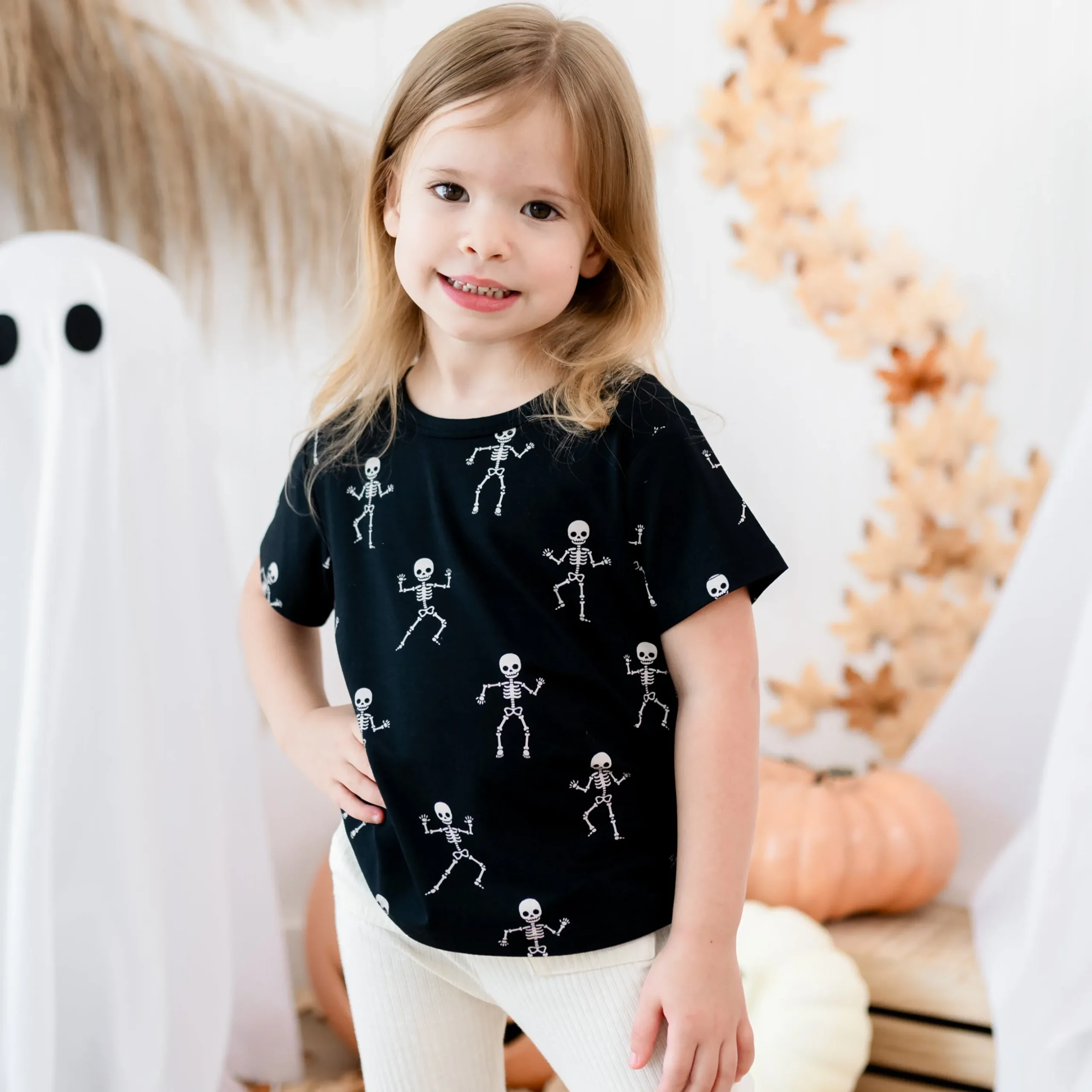 Toddler Basic Tee in Skeleton