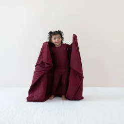 Toddler Blanket in Burgundy 2.5