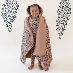 Toddler Blanket in Latte Leopard 1.0