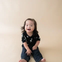 Toddler Crew Neck Tee in Small Midnight Magnolia