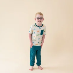 Toddler Crew Neck Tee in Ecru Roar