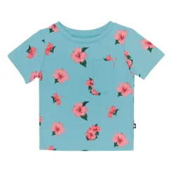 Toddler Crew Neck Tee in Hibiscus