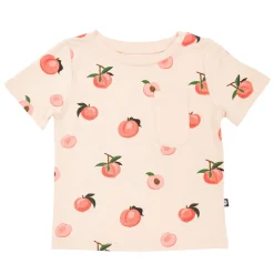 Toddler Crew Neck Tee in Peach