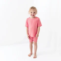 Toddler Crew Neck Tee in Guava