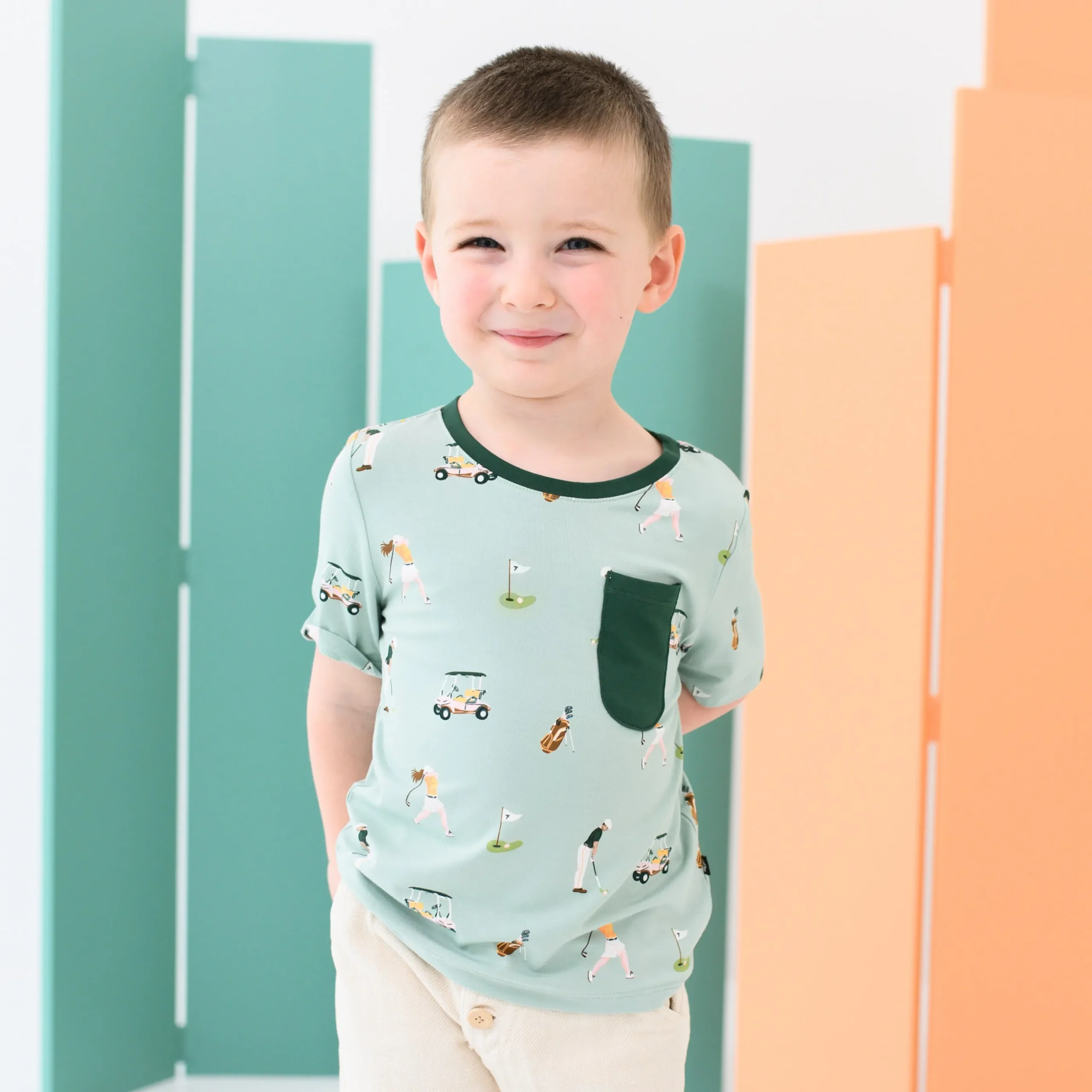 Toddler Crew Neck Tee in Golf