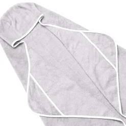 Toddler Hooded Bath Towel in Storm with Cloud Trim