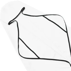 Toddler Hooded Bath Towel in Cloud with Midnight Trim