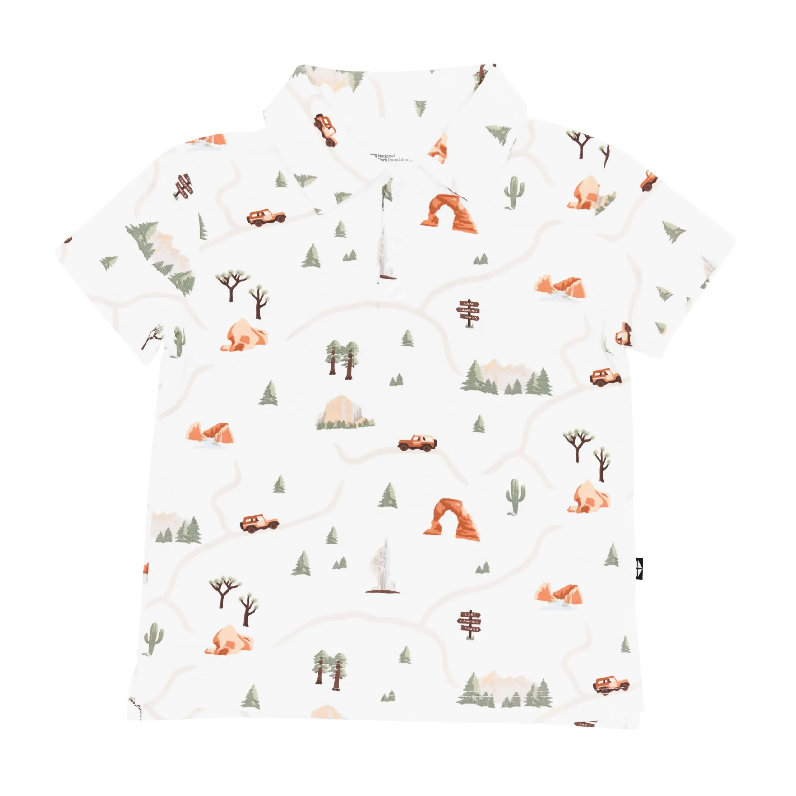 Toddler Short Sleeve Polo in Road Trip