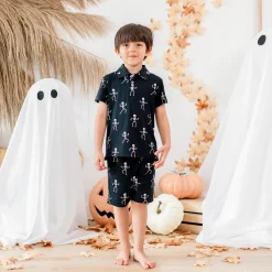 Toddler Short Sleeve Polo in Skeleton