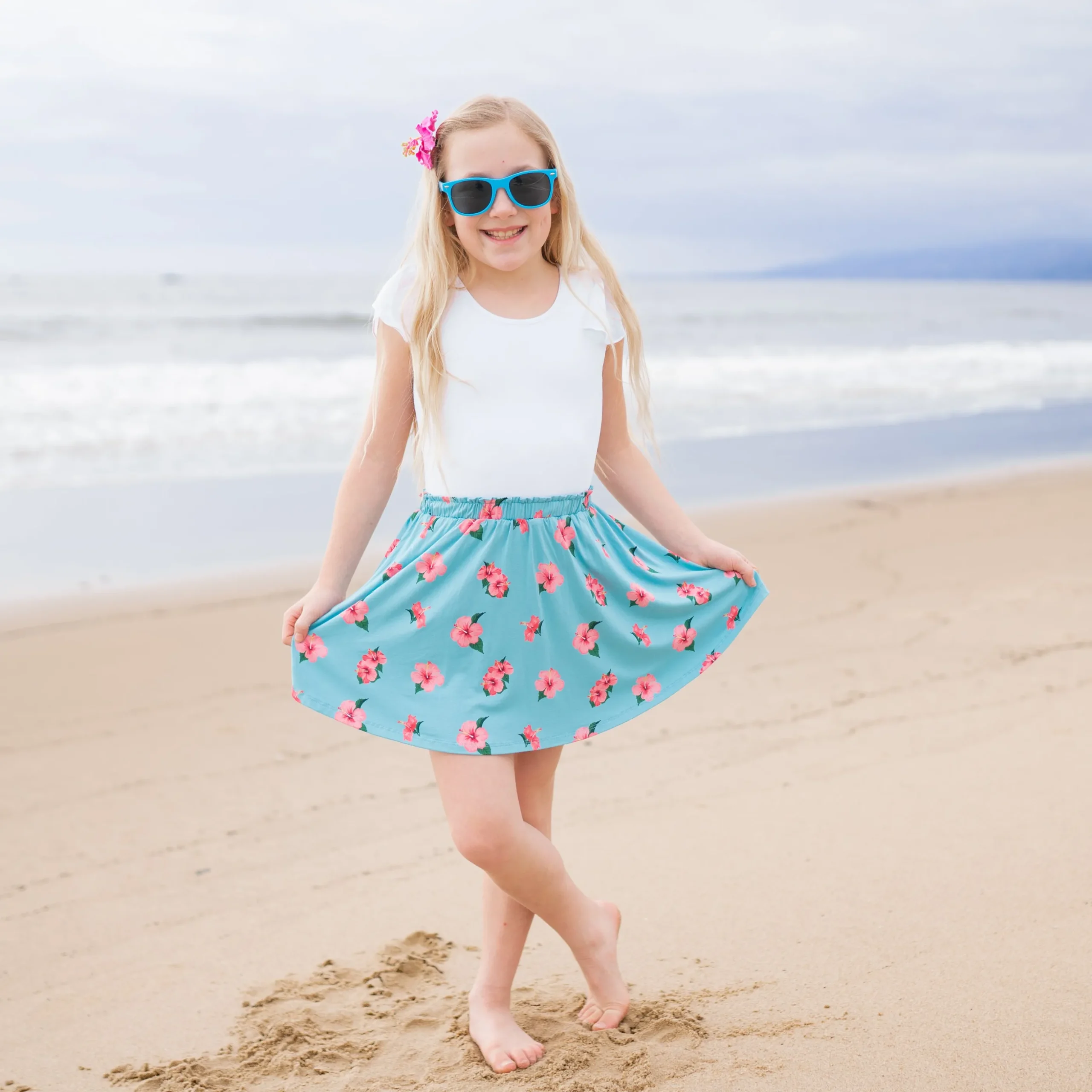 Toddler Skort in Hibiscus
