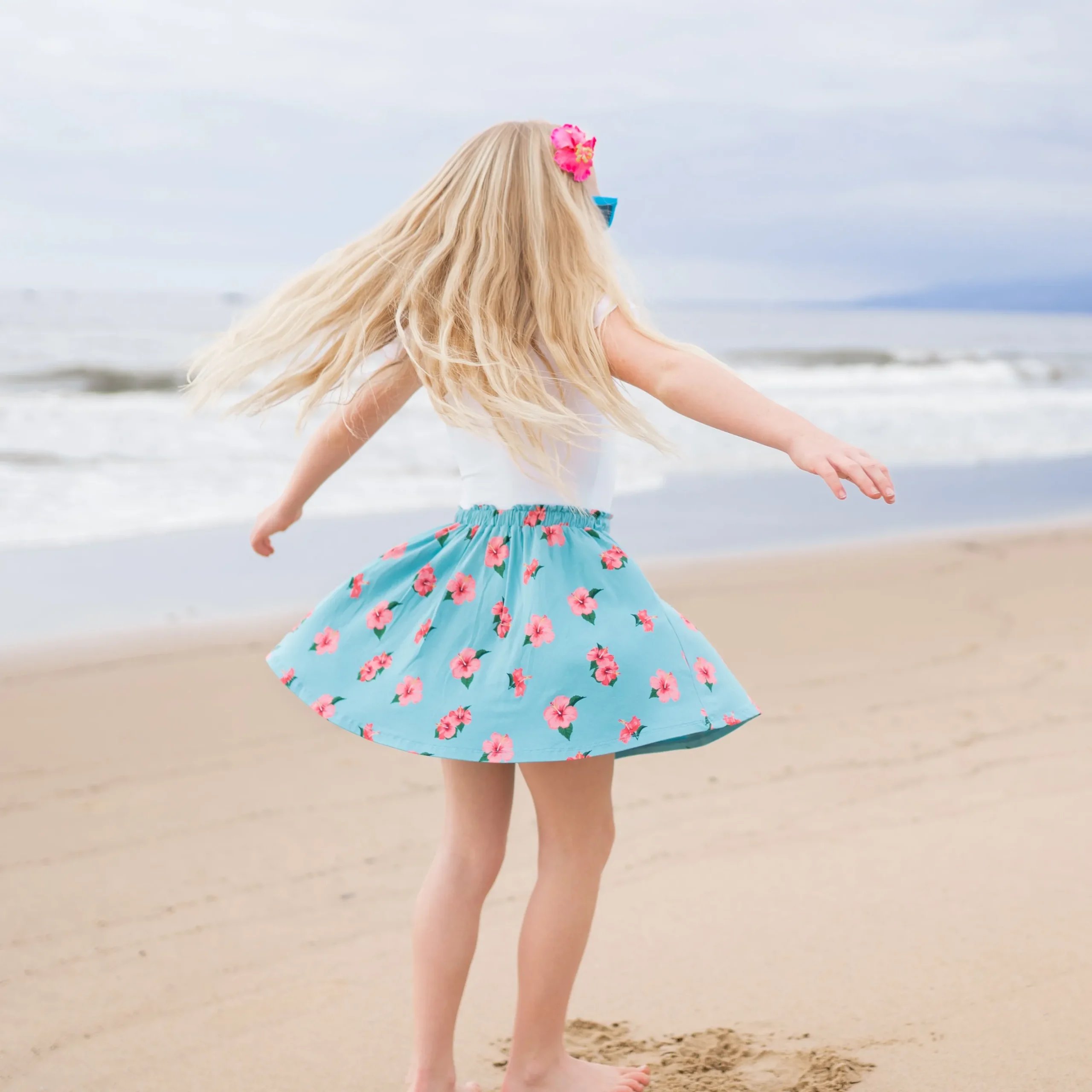Toddler Skort in Hibiscus