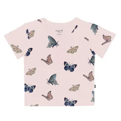 Toddler V-Neck Tee in Blush Butterfly