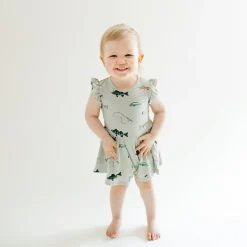 Twirl Bodysuit Dress in Fishing