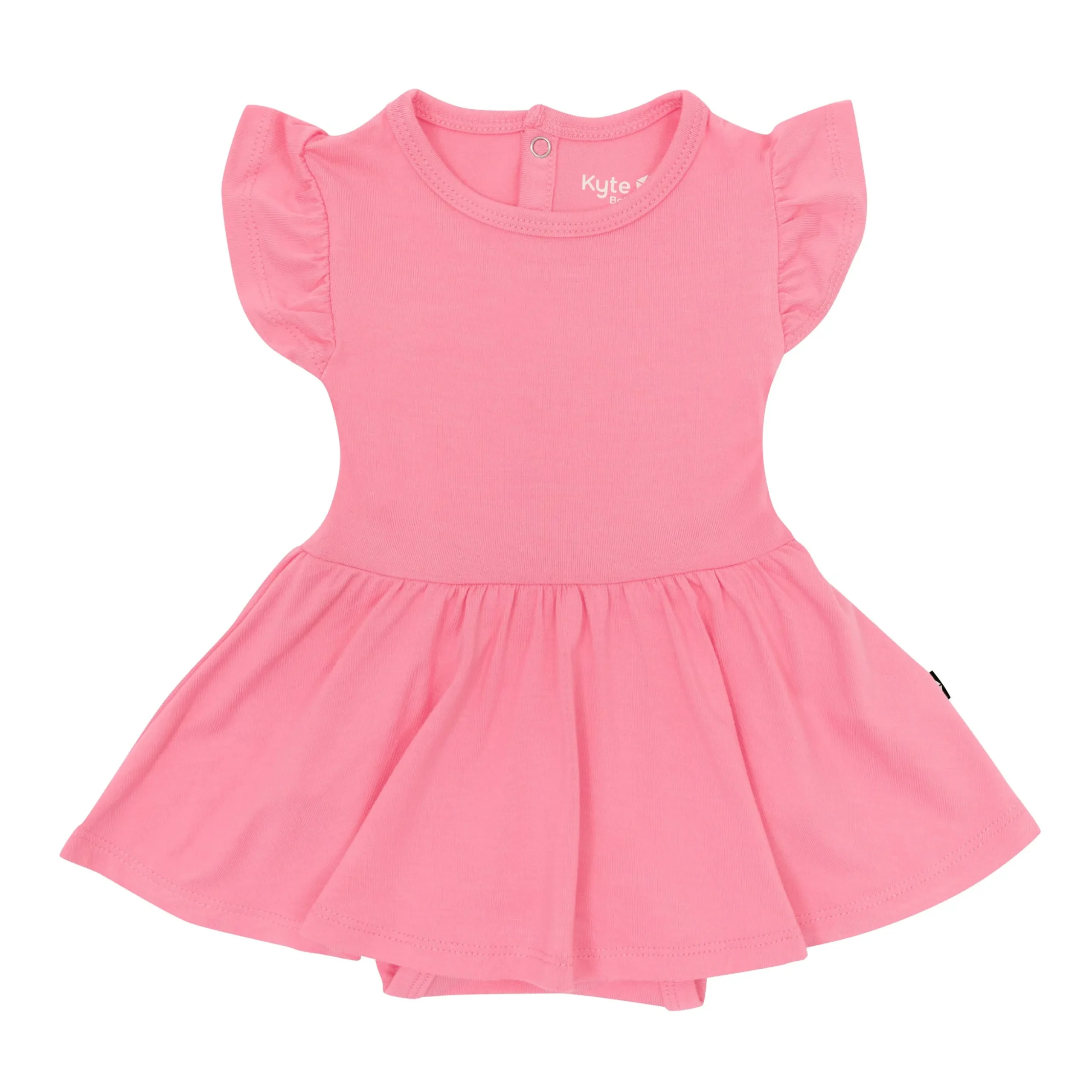 Twirl Bodysuit Dress in Guava