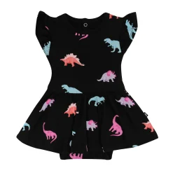 Twirl Bodysuit Dress in Midnight Roar