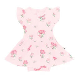 Twirl Bodysuit Dress in Sakura Peony