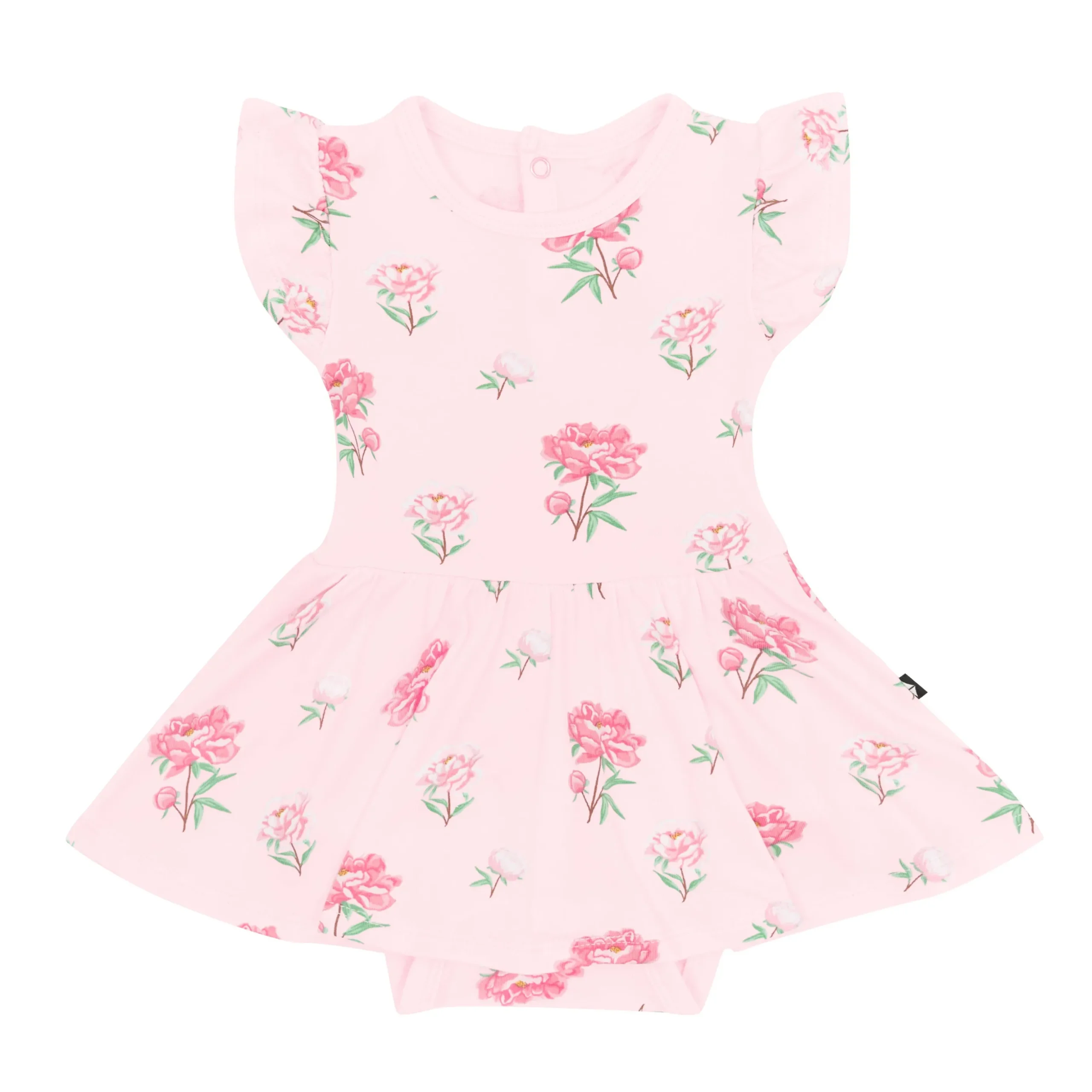 Twirl Bodysuit Dress in Sakura Peony