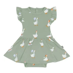 Twirl Bodysuit Dress in Silly Goose