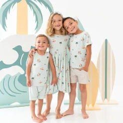 Twirl Dress in Dew Surf