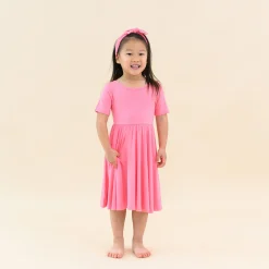 Twirl Dress in Guava