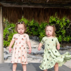 Twirl Dress in Peach