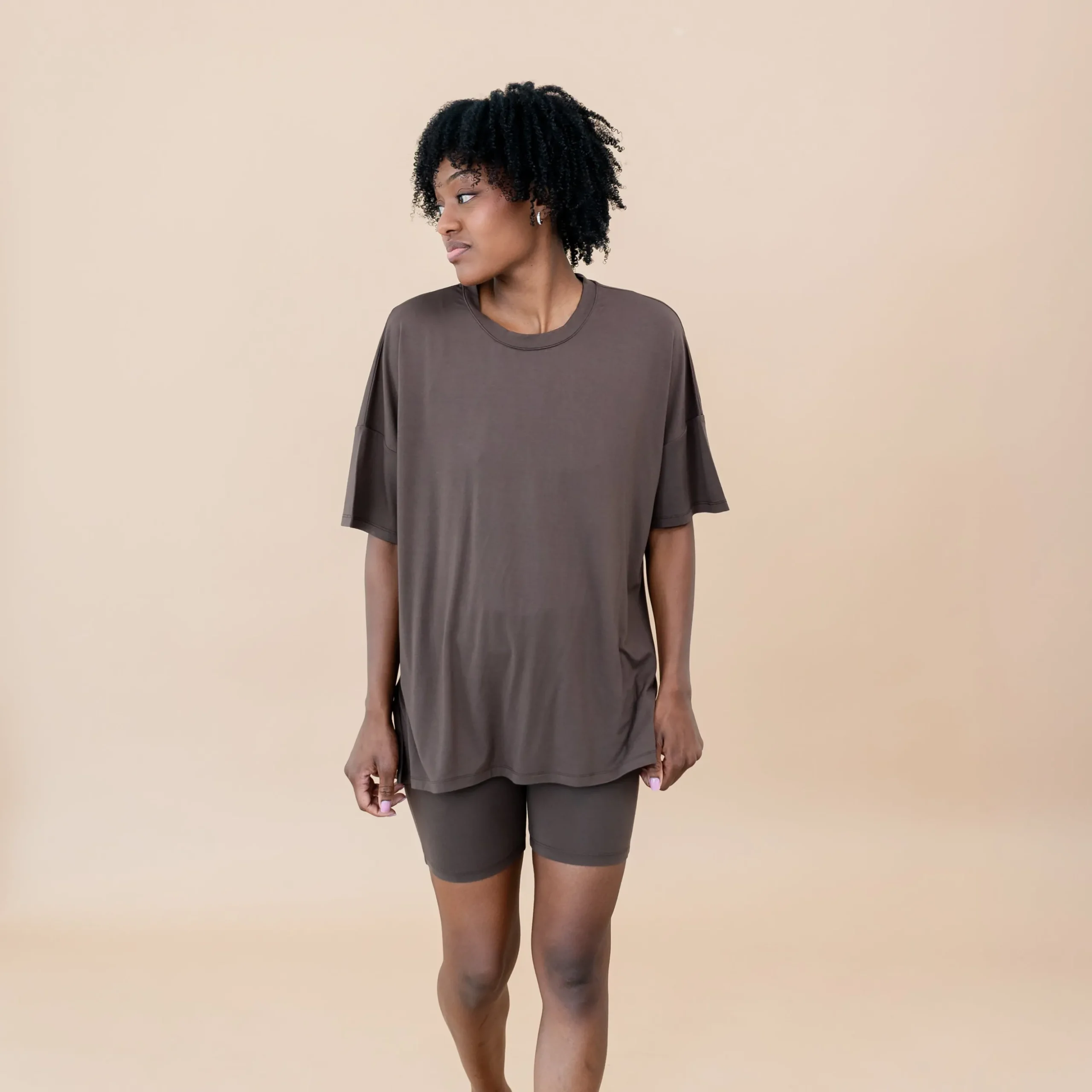 Women’s Biker Short Set in Espresso