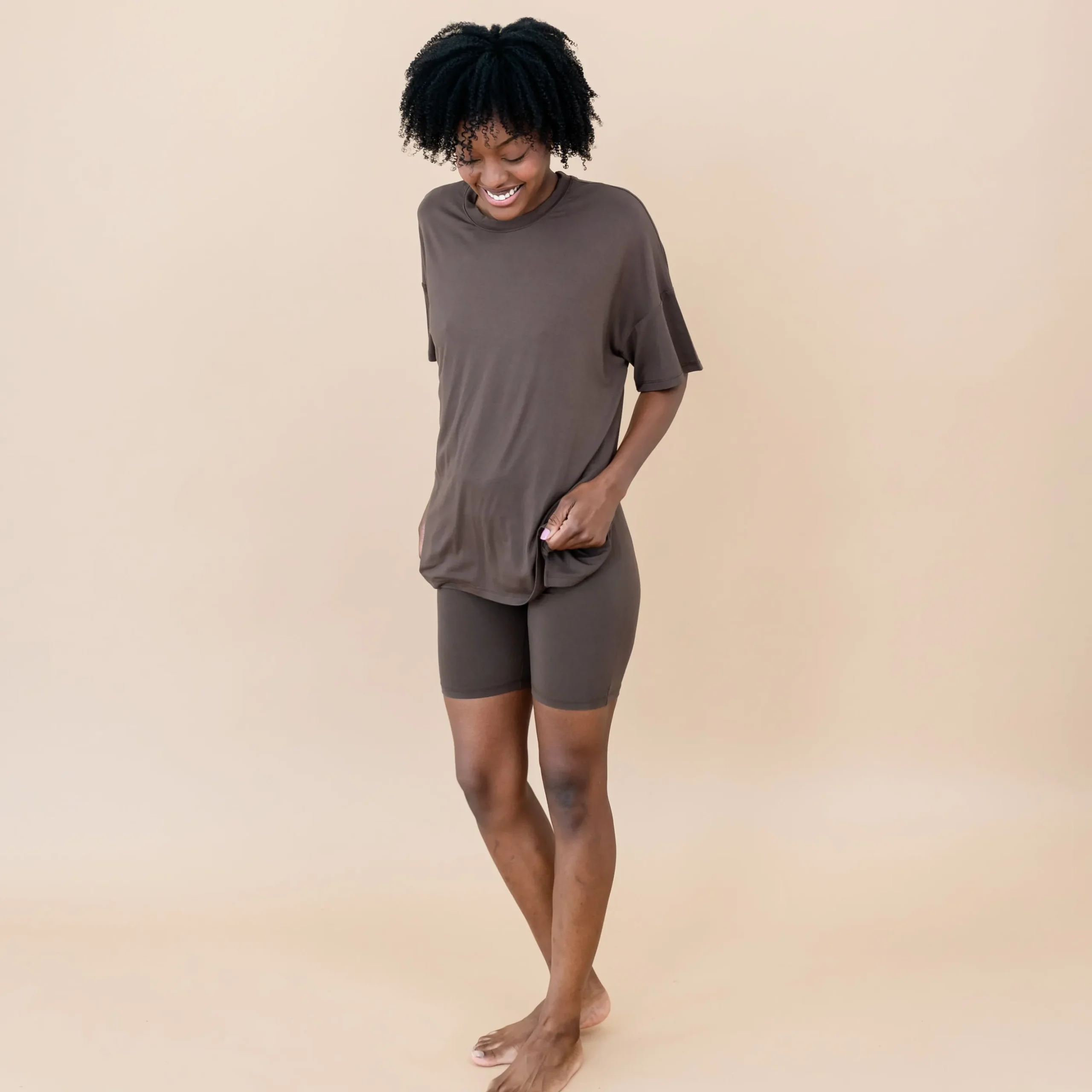 Women’s Biker Short Set in Espresso