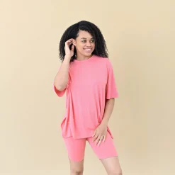 Women’s Biker Short Set in Guava