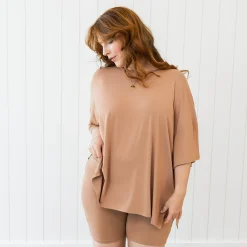 Women’s Biker Short Set in Latte
