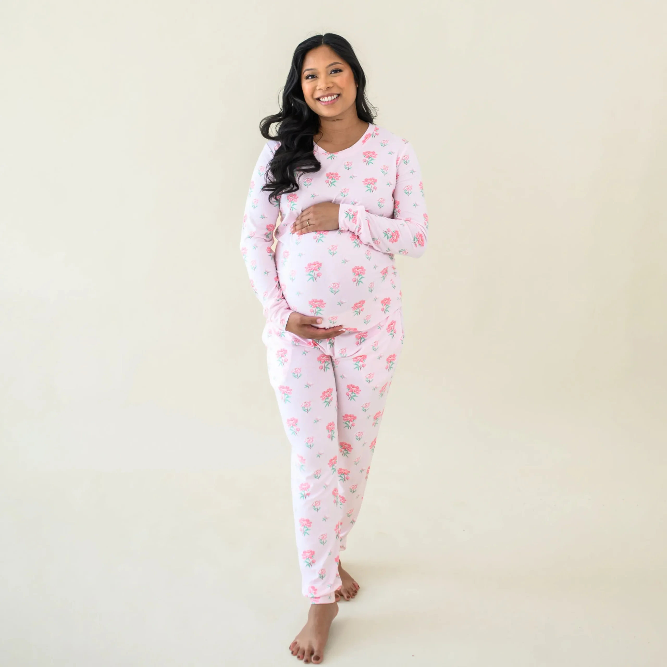 Women's Jogger Pajama Set in Sakura Peony