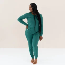 Women's Jogger Pajama Set in Emerald