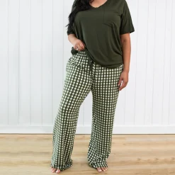 Women's Lounge Pants in Gingham Fir
