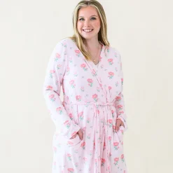 Women's Lounge Robe in Sakura Peony