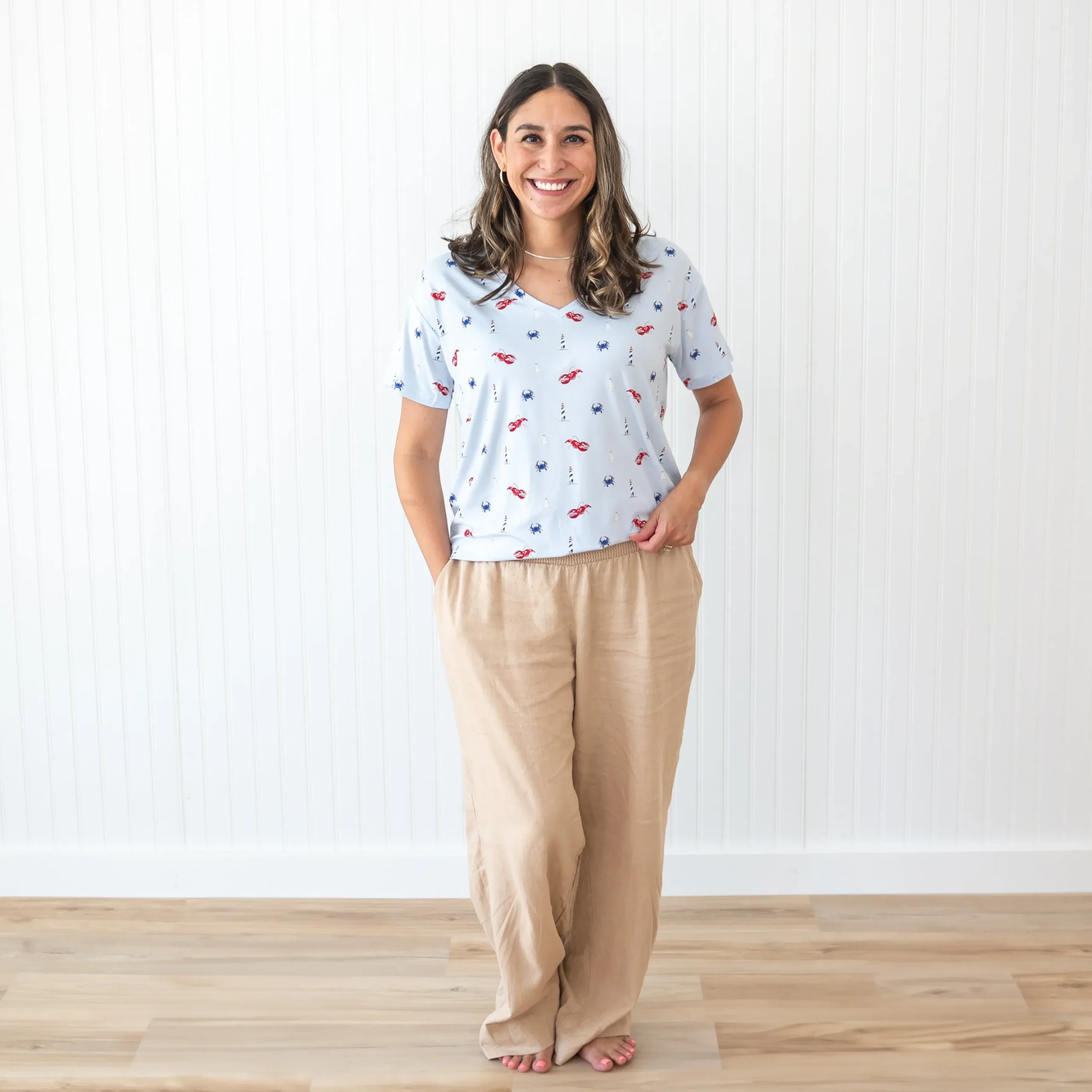 Women's Relaxed Fit V-Neck in Harbor
