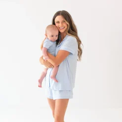 Women's Short Sleeve Pajama Set in Mist