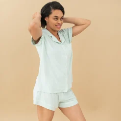 Women's Short Sleeve Pajama Set in Dew