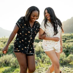 Women's Short Sleeve Pajama Set in Under the Stars