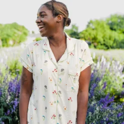 Women’s Short Sleeve Pajama Set in Wildflower