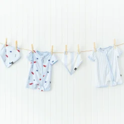 Zipper Shortall Romper in Harbor