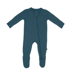 Zippered Footie in Atlantic