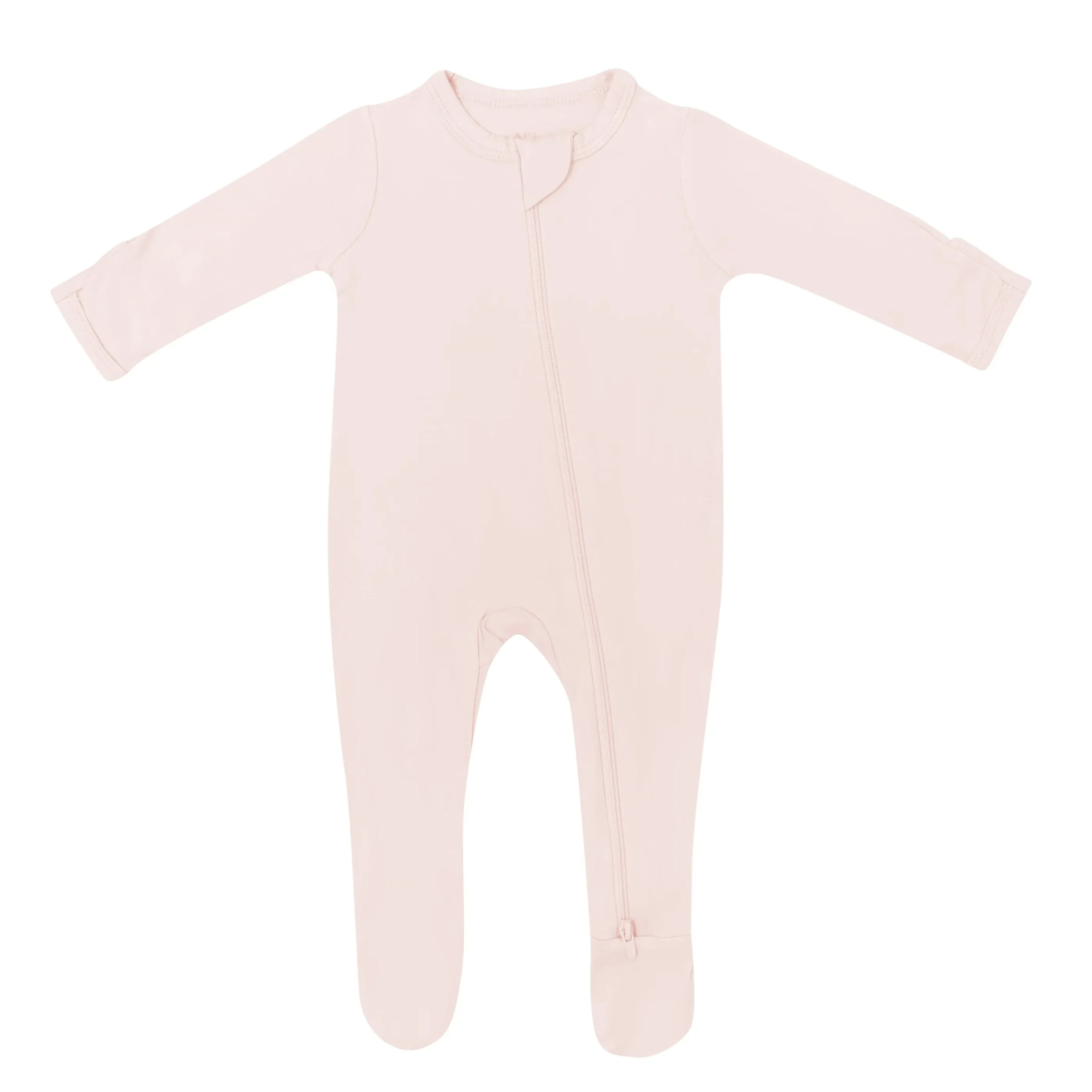 Zippered Footie in Blush