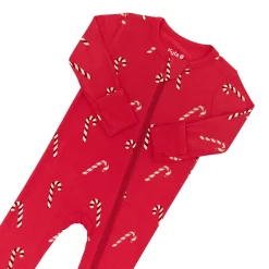 Zippered Footie in Candy Cane