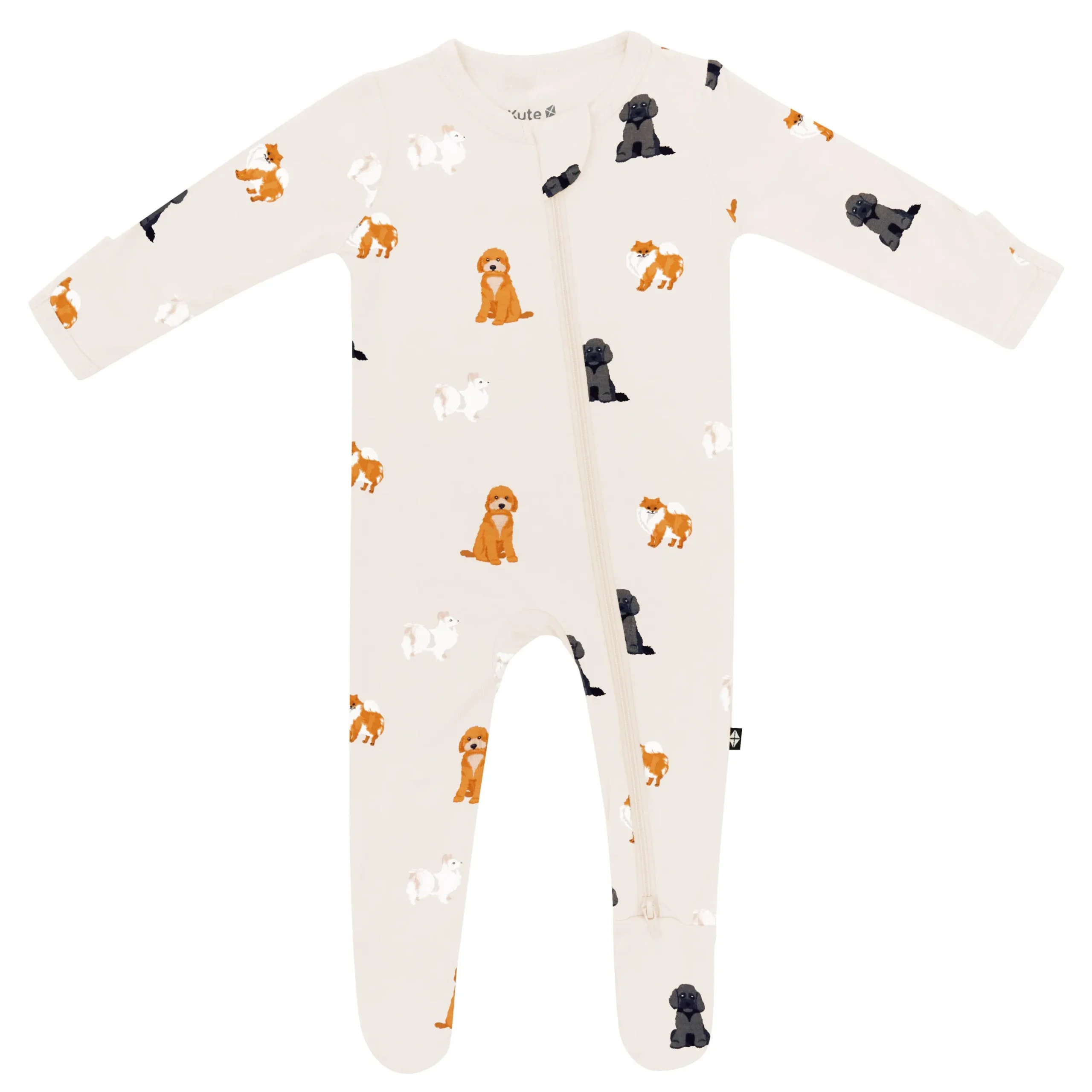 Zippered Footie in Fluffy Dog